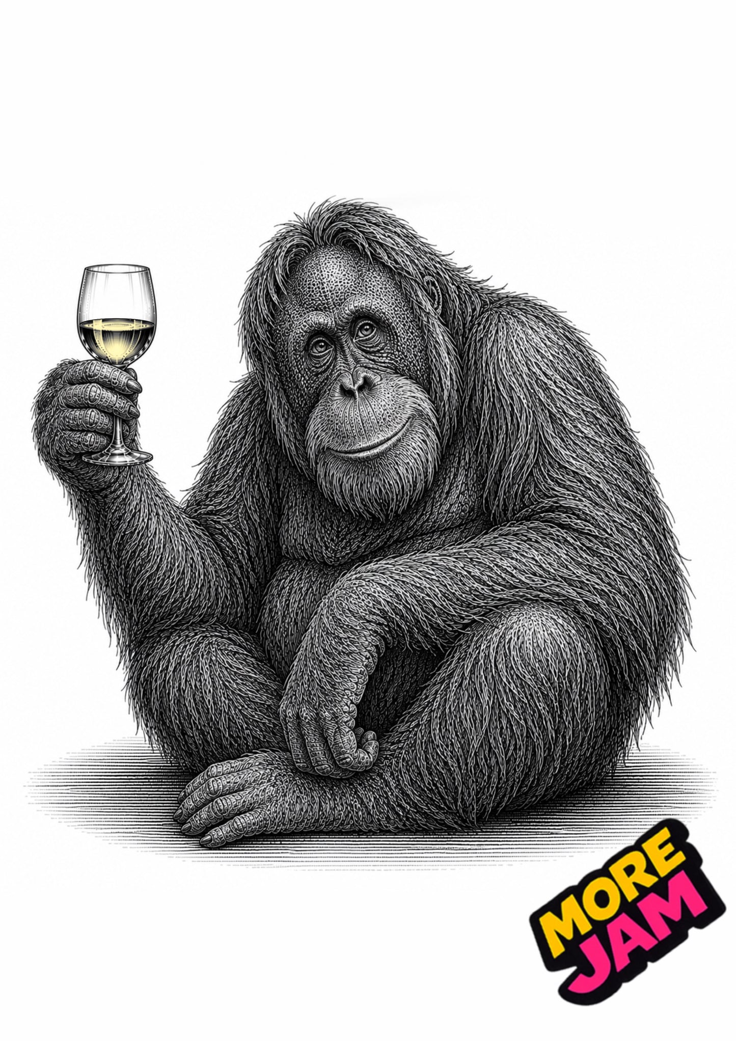 Sophisticated Orangutan Print UK | Unique A4 Wall Art | More Jam