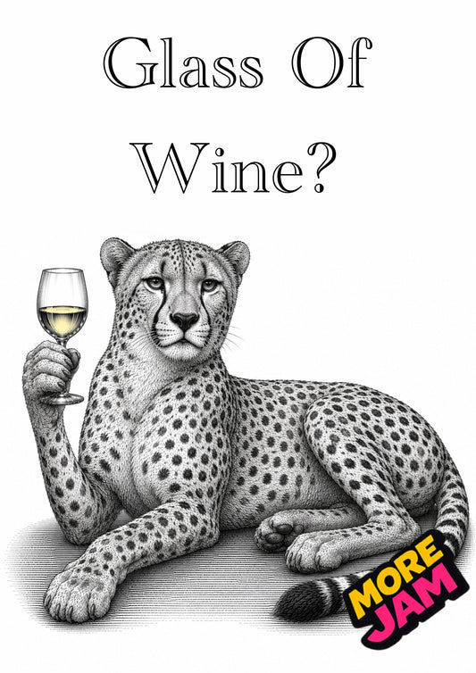 Sophisticated Cheetah | Funny Birthday Card | More Jam