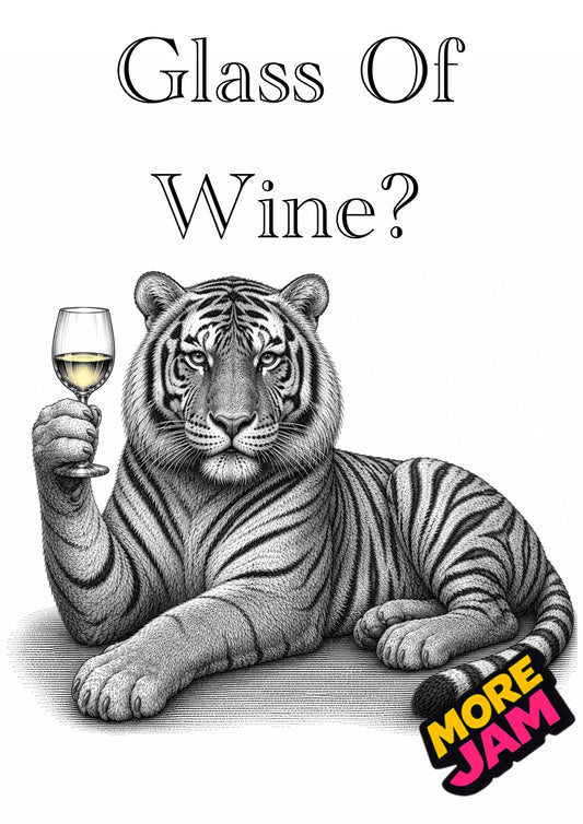 Sophisticated Tiger | Funny Birthday Card | More Jam
