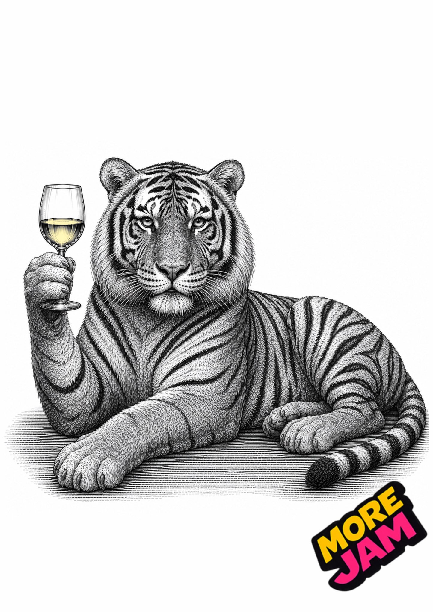 Sophisticated Tiger Print UK | Unique A4 Wall Art | More Jam