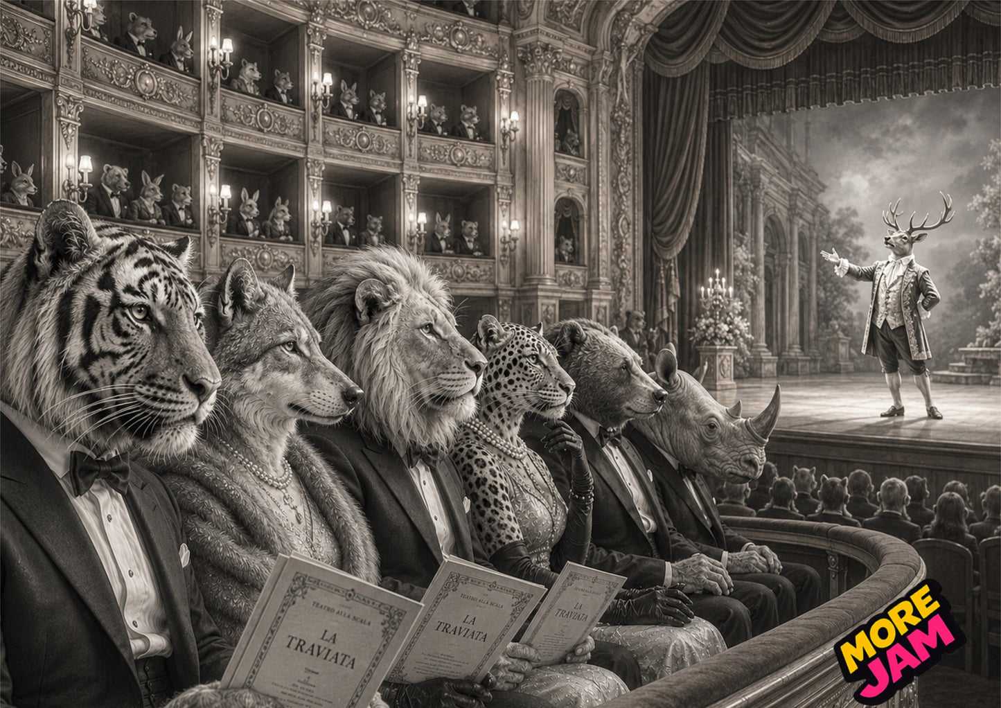 Sophisticated Opera Print UK | Unique A4 Wall Art | More Jam