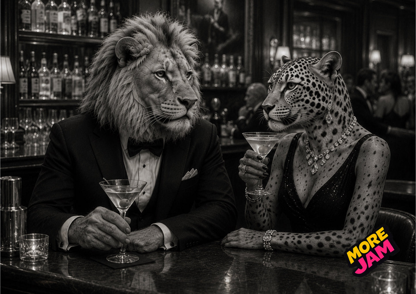 Sophisticated Cocktail Bar Print UK | Unique A4 Wall Art | More Jam