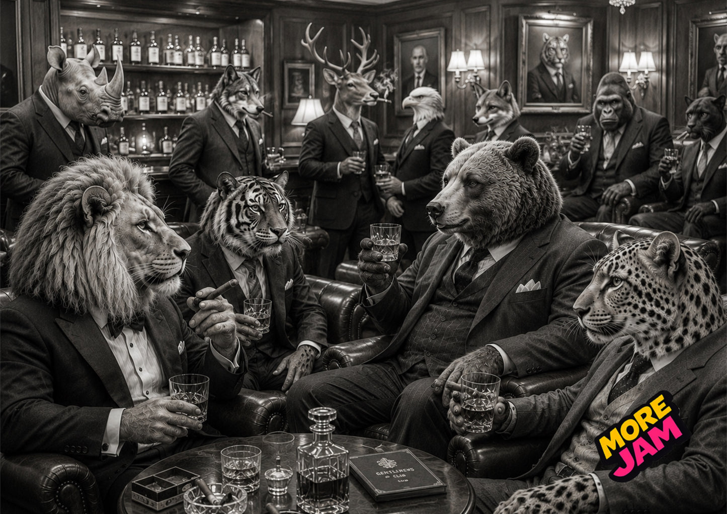 Sophisticated Gentlemen Print UK | Unique A4 Wall Art | More Jam