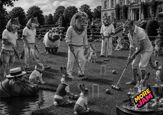 Sophisticated Croquet Print UK | Unique A4 Wall Art | More Jam