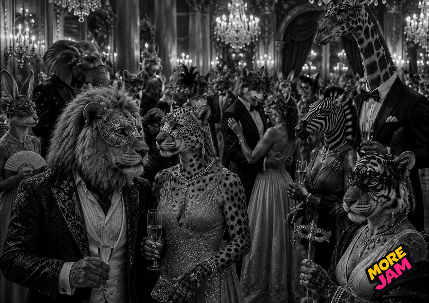 Sophisticated Masquerade Ball Print UK | Unique A4 Wall Art | More Jam