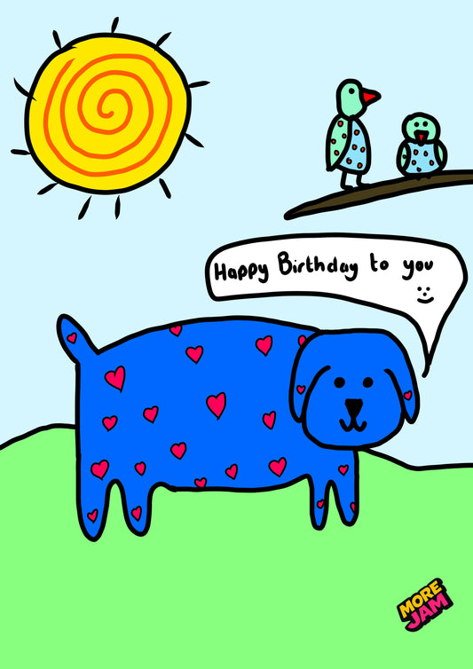 Fun Dog Card| Funny Birthday Card | More Jam