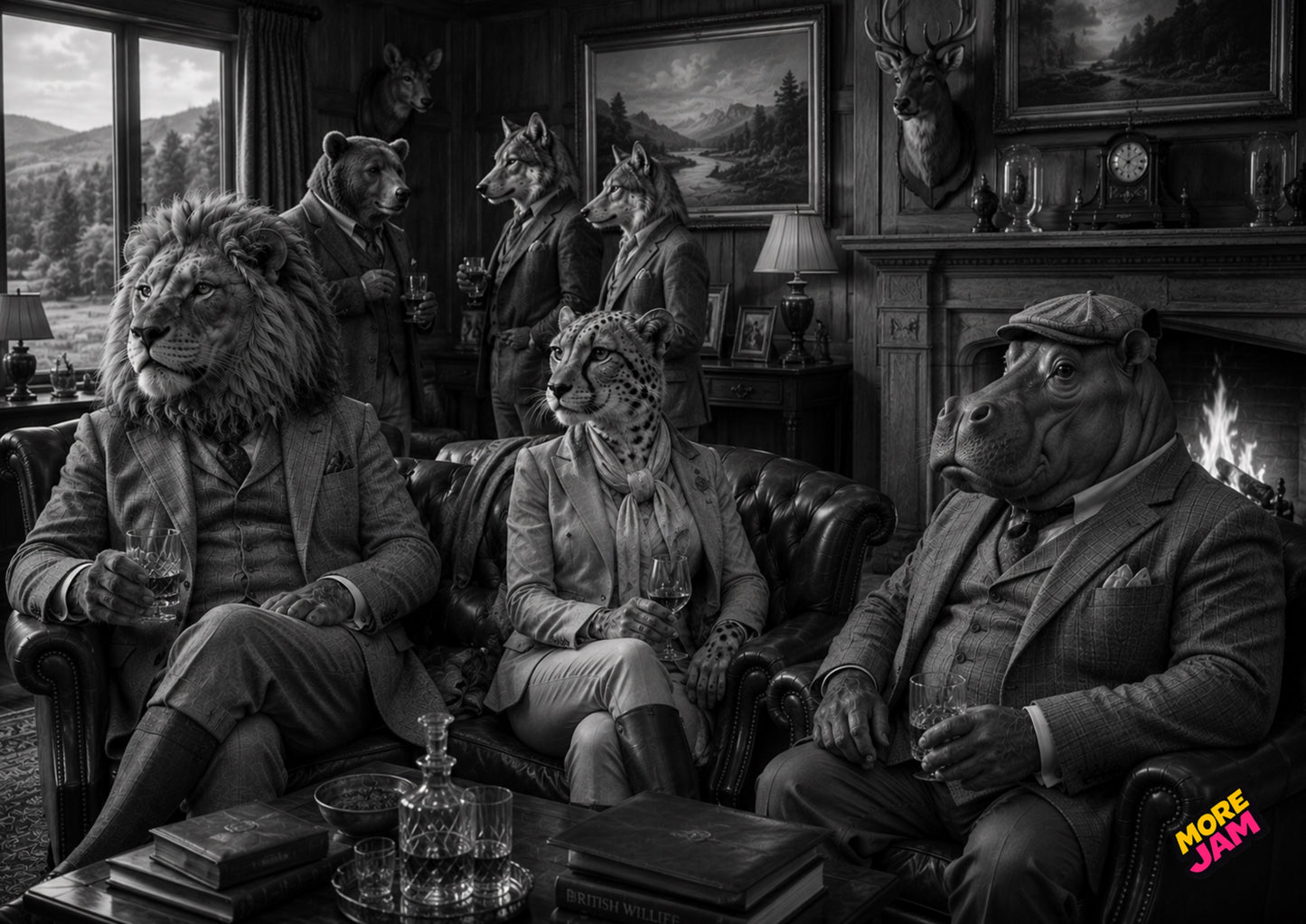 Sophisticated Shooting Lodge Print UK | Unique A4 Wall Art | More Jam