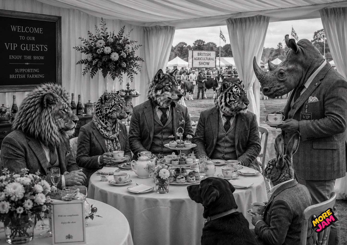 Sophisticated Agricultural Show VIP Tent UK | Unique A4 Wall Art | More Jam