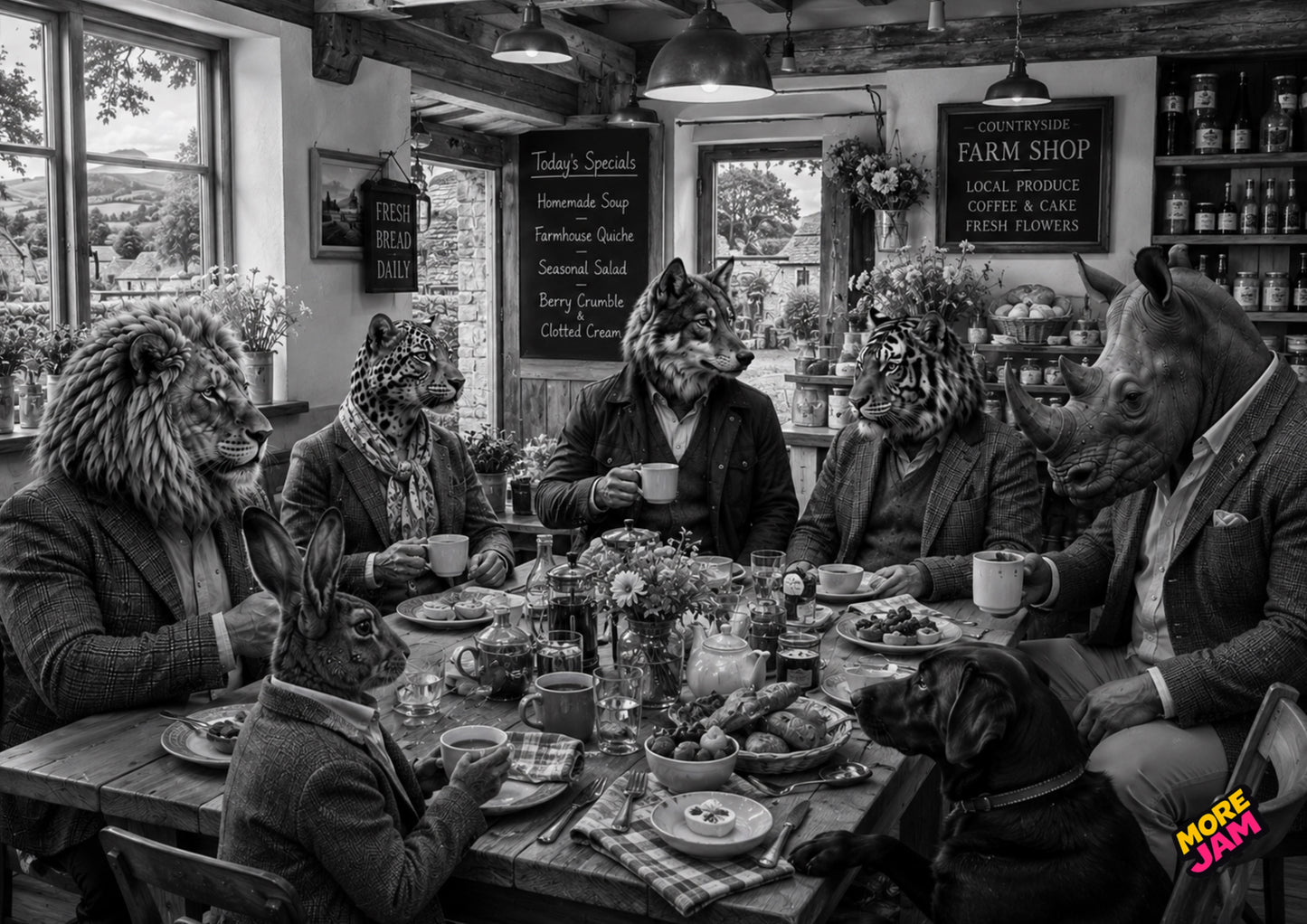 Sophisticated Farm Shop Brunch UK | Unique A4 Wall Art | More Jam