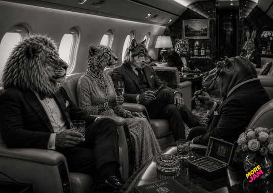 Sophisticated Private Jet Lounge UK | Unique A4 Wall Art | More Jam