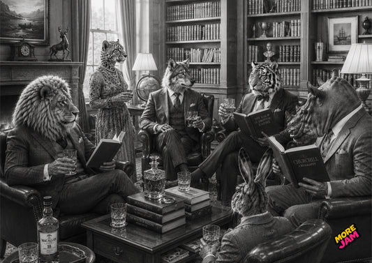 Sophisticated Library With Whiskey UK | Unique A4 Wall Art | More Jam