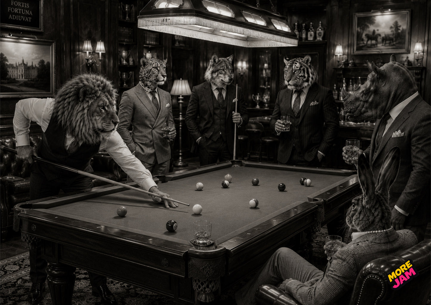 Sophisticated Billiards Room UK | Unique A4 Wall Art | More Jam