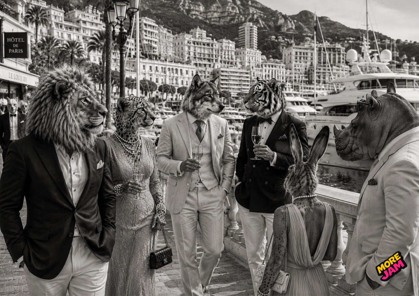 Sophisticated Monaco Marina Promenade UK | Unique A4 Wall Art | More Jam