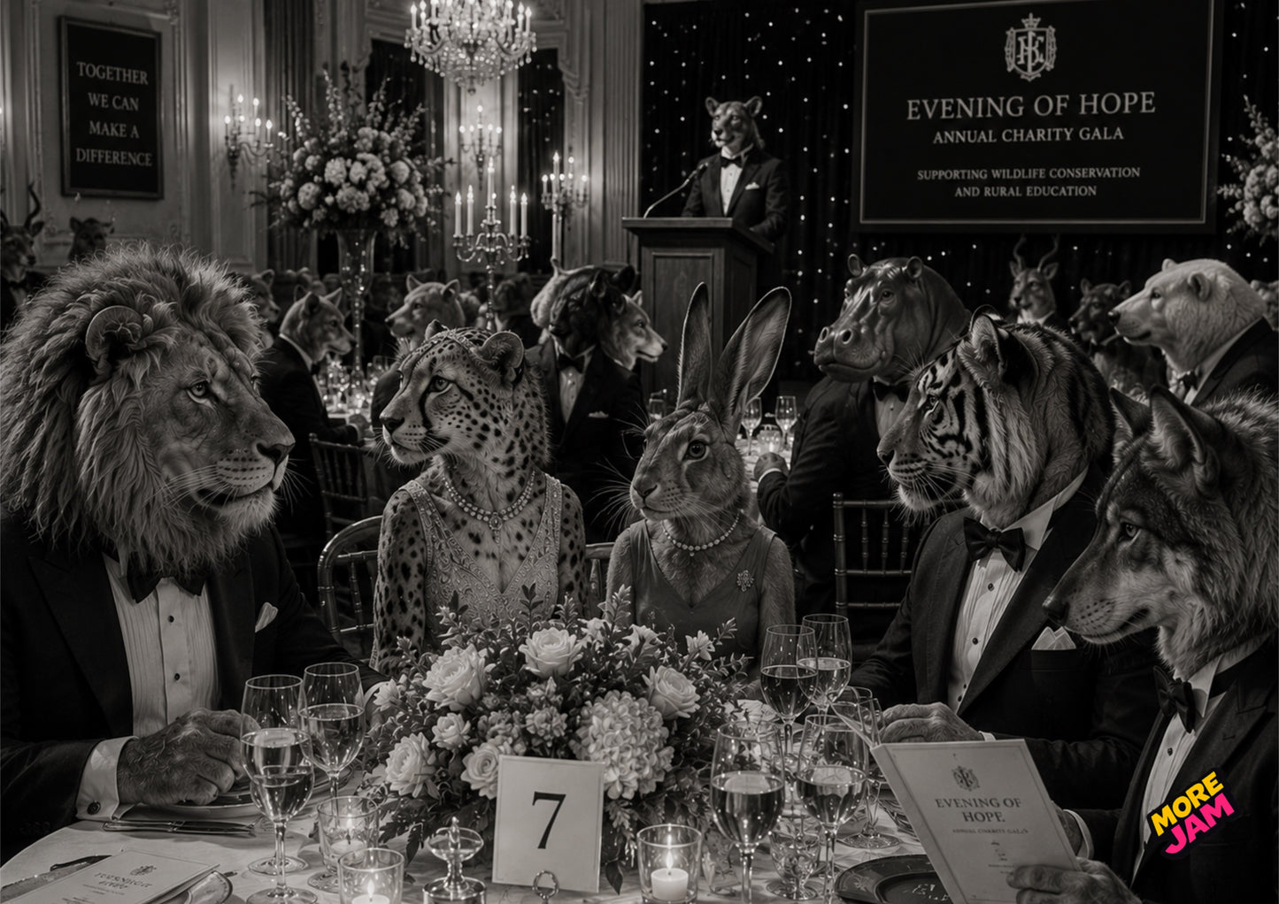Sophisticated Charity Gala UK | Unique A4 Wall Art | More Jam
