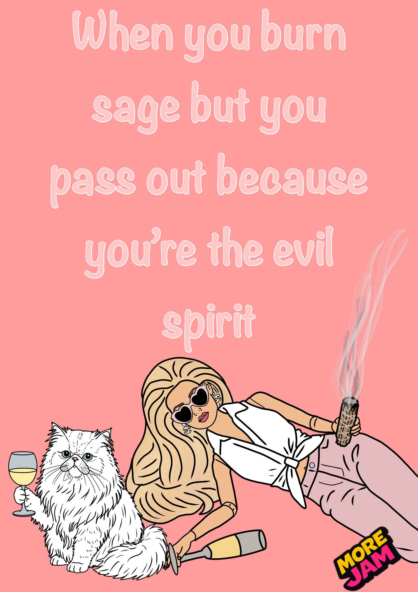 Burning Sage Barbie Card | Funny Birthday Card | More Jam