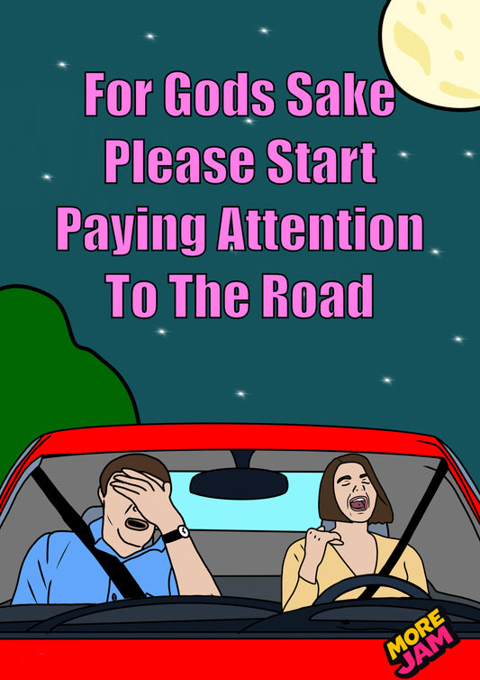 Bad Driver | Funny Birthdaly Card | More Jam