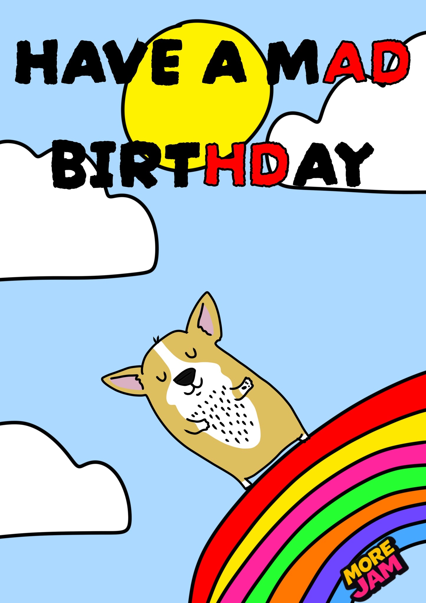 ADHD Birthday Dog Card | Funny ADHD Birthday Card | More Jam