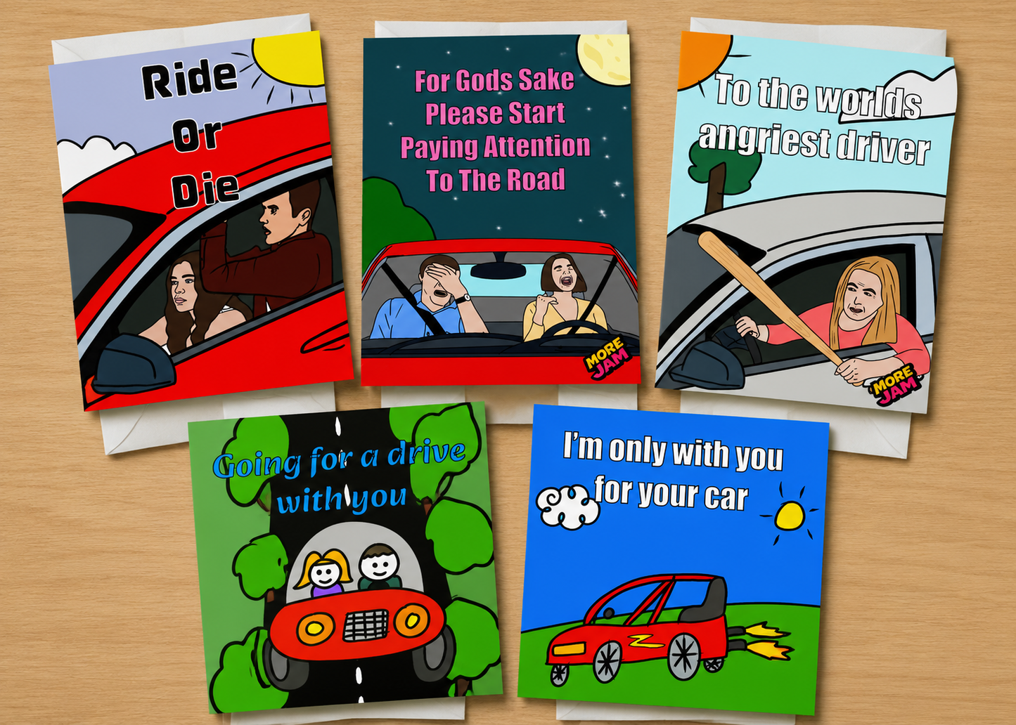 Car Rides Card | Funny Birthday Card | More Jam