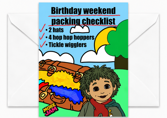 Tots TV Tiny Packing Birthday Card | Funny 90s Birthday Card | More Jam