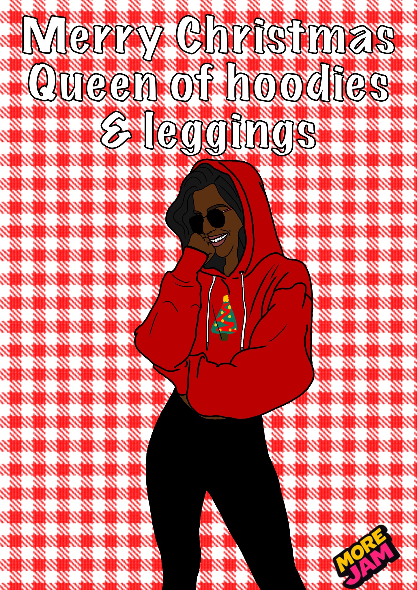 Christmas Leggings Queen | Funny Christmas Card | More Jam