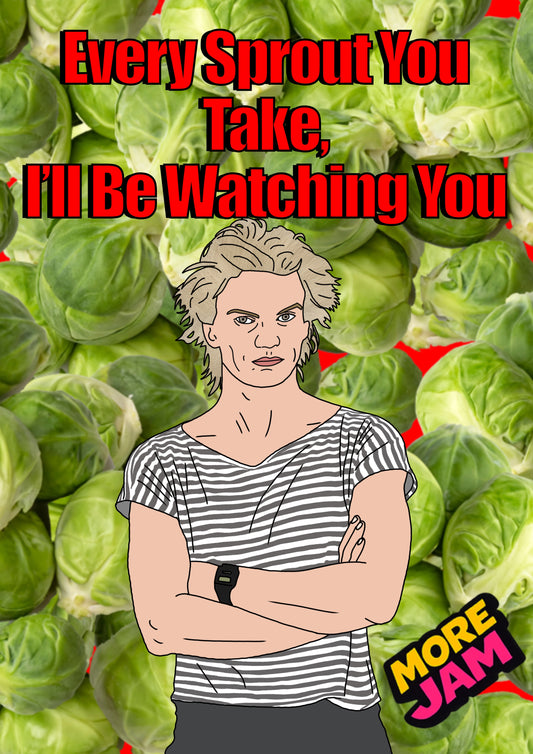 Sting Every Sprout You Take | Funny Christmas Card | More Jam