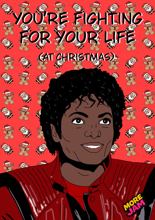 Michael Jackson Fighting For Your Life | Funny Christmas Card | More Jam
