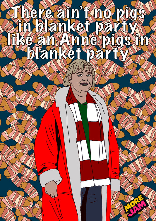 Amandaland Anne Pigs In Blanket Party | Funny Christmas Card | More Jam