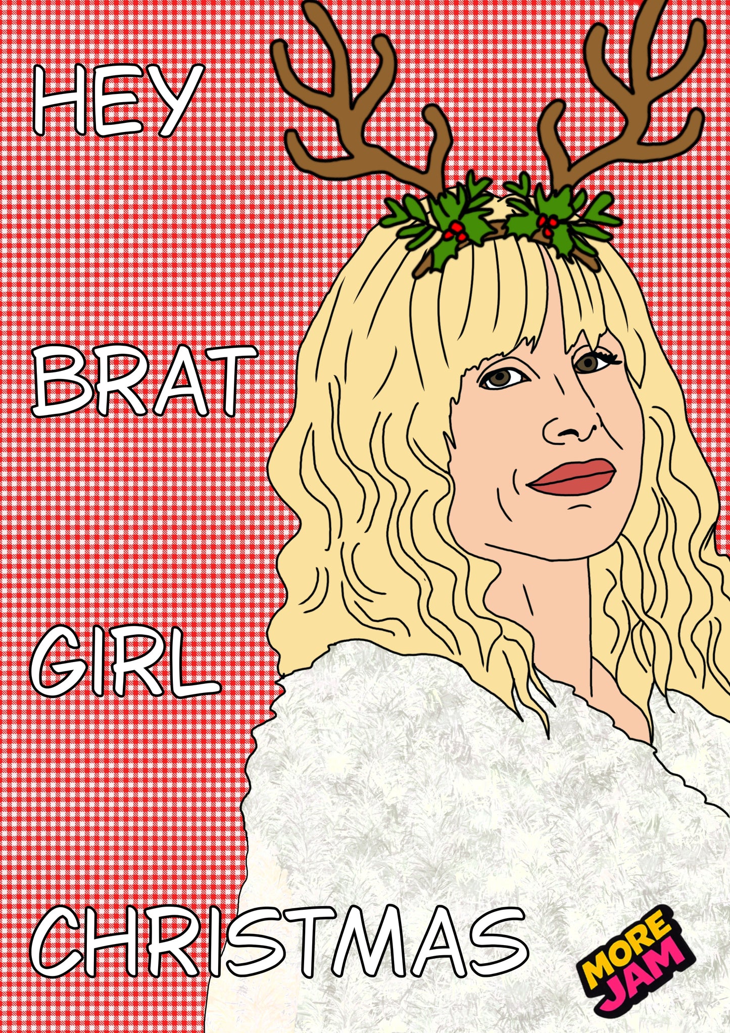 Amandaland Brat Girl Christmas | Funny Christmas Card | More Jam