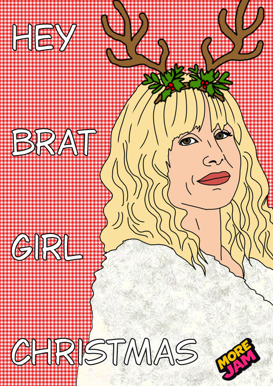 Amandaland Brat Girl Christmas | Funny Christmas Card | More Jam
