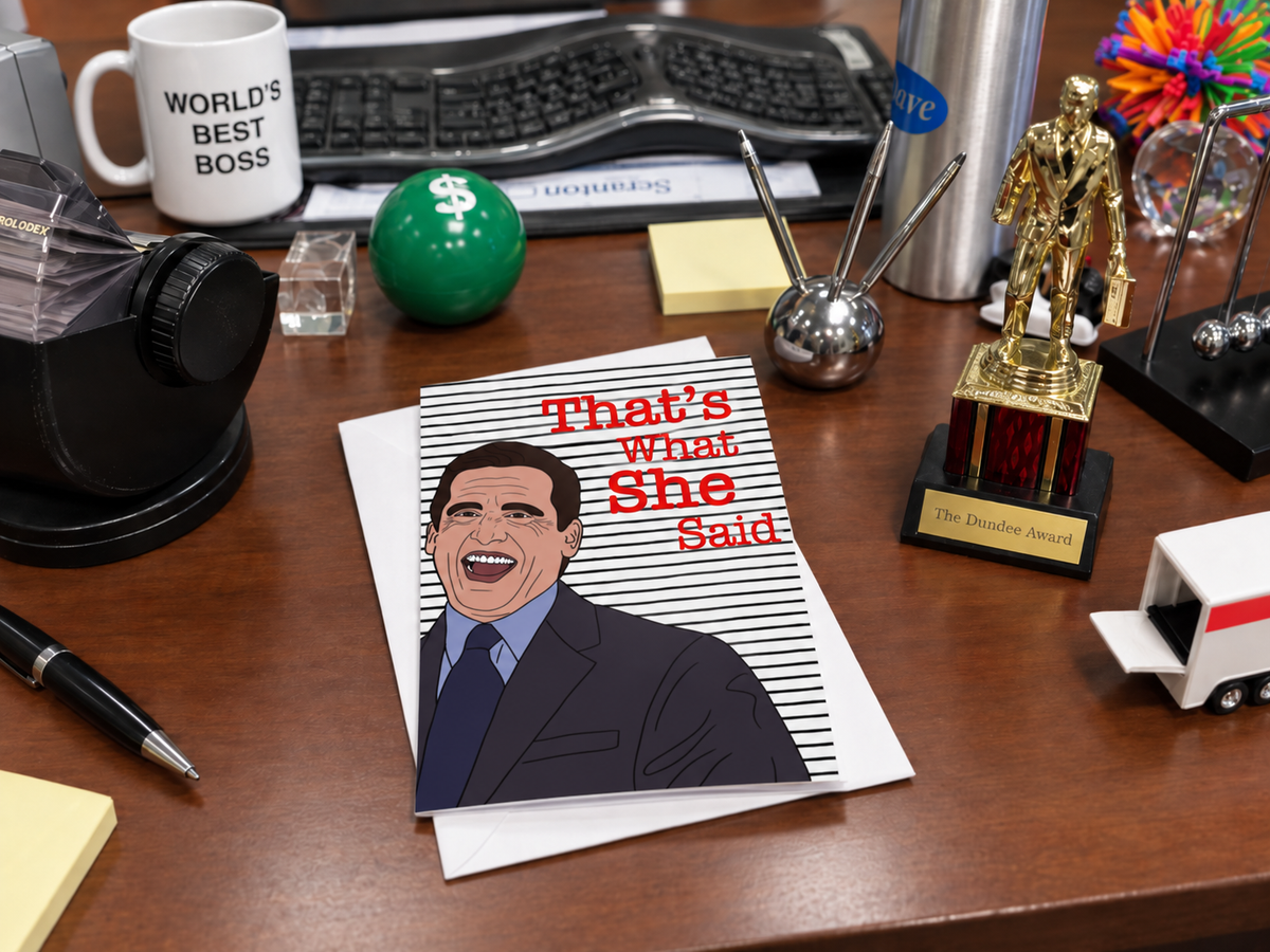 That’s What She Said | The Office Michael Scott Birthday Card | More Jam