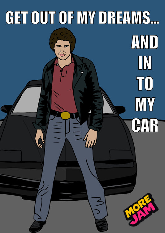Knight Rider KITT Get Out Of My Dreams | Funny Birthday Card | More Jam
