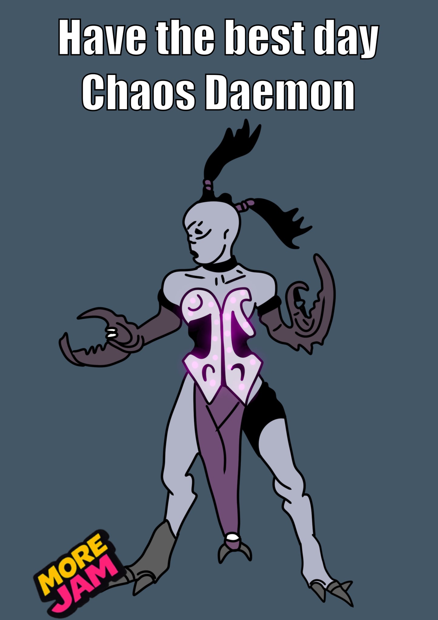 Chaos Daemon | Warhammer Birthday Card | More Jam
