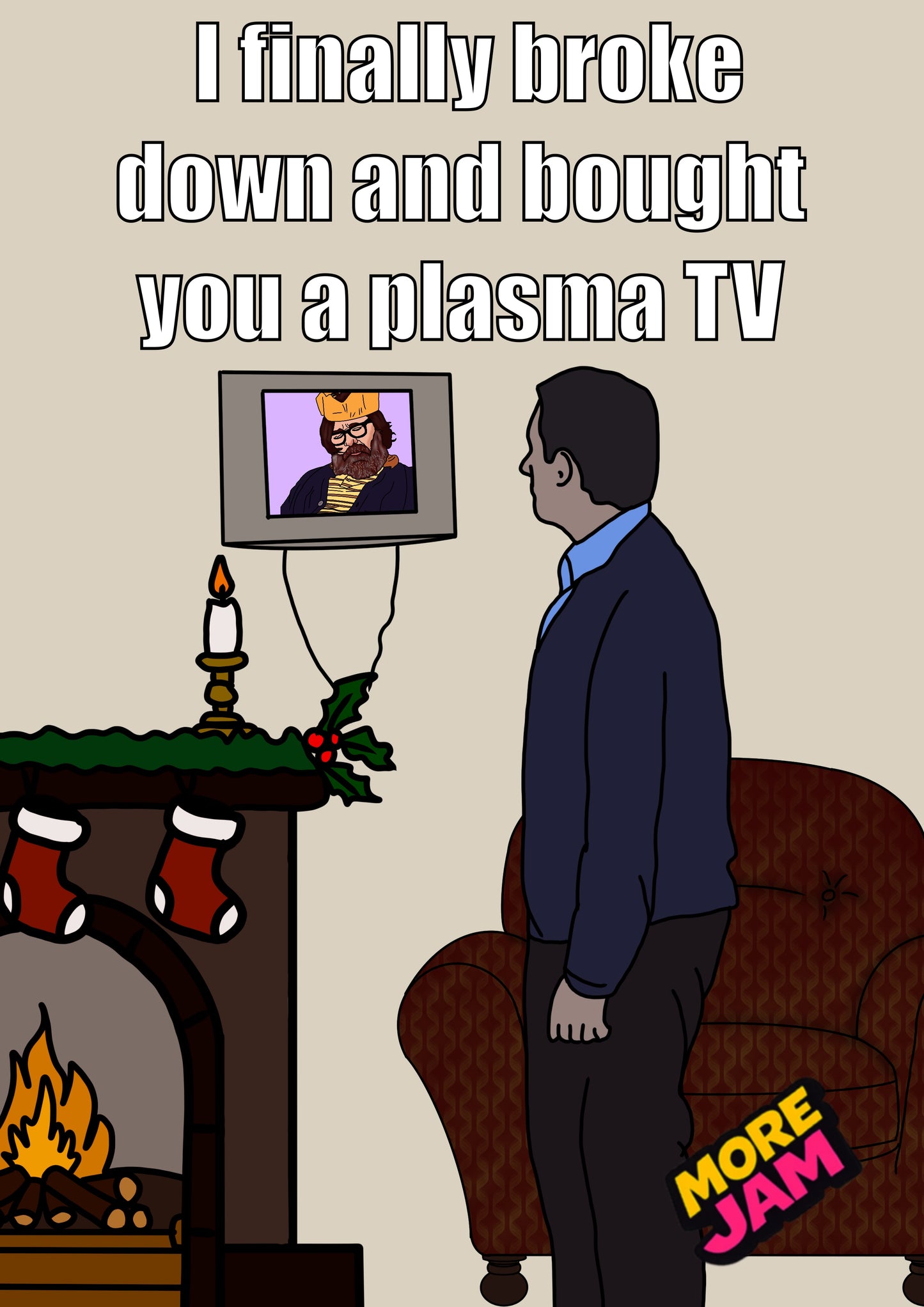 The Office US Michael Scott Plasma TV The Royle Family | Funny Christmas Card | More Jam