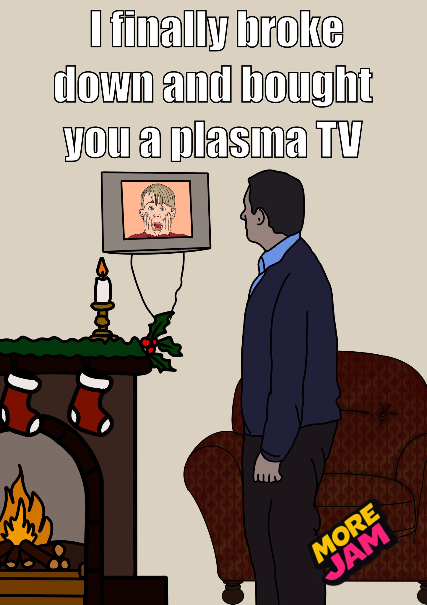 The Office US Michael Scott Plasma TV Kevin Home Alone | Funny Christmas Card | More Jam