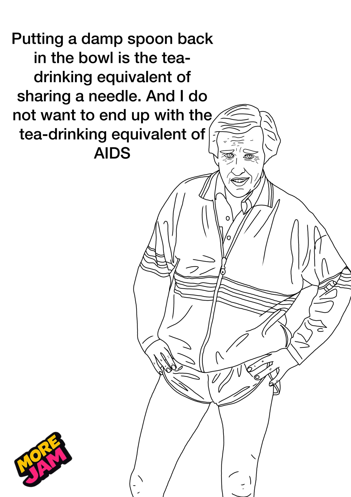 Alan Partridge Tea AIDS | Funny Birthday Card | More Jam