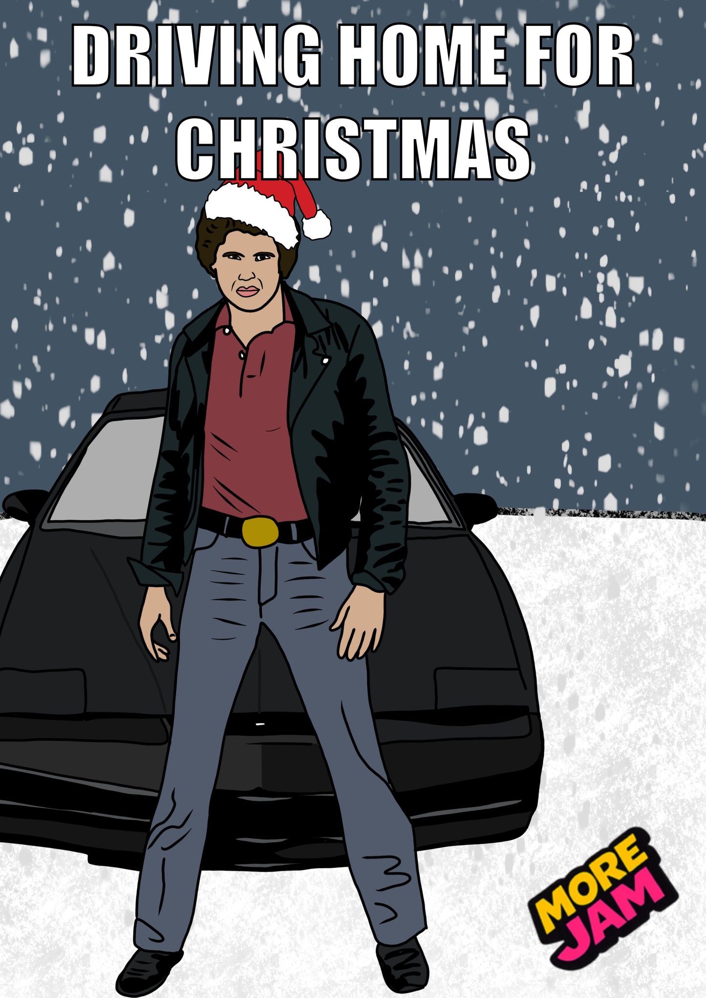 Knight Rider Kitt Driving Home For Christmas | Funny Christmas Card | More Jam