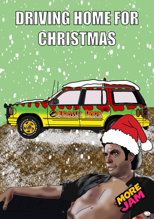 Jurassic Park Driving Home For Christmas | Funny Christmas Card | More Jam