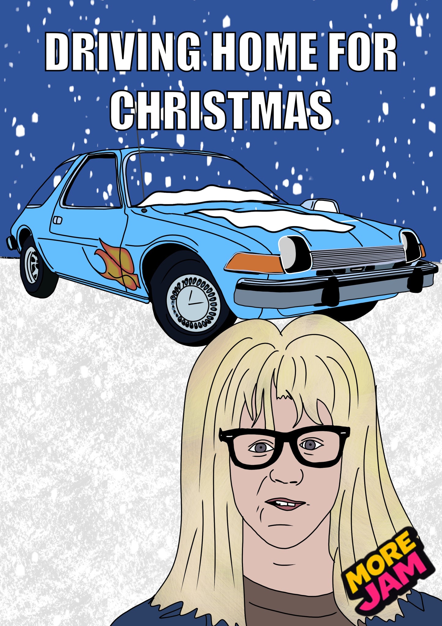 Waynes Garth World Driving Home For Christmas | Funny Christmas Card | More Jam