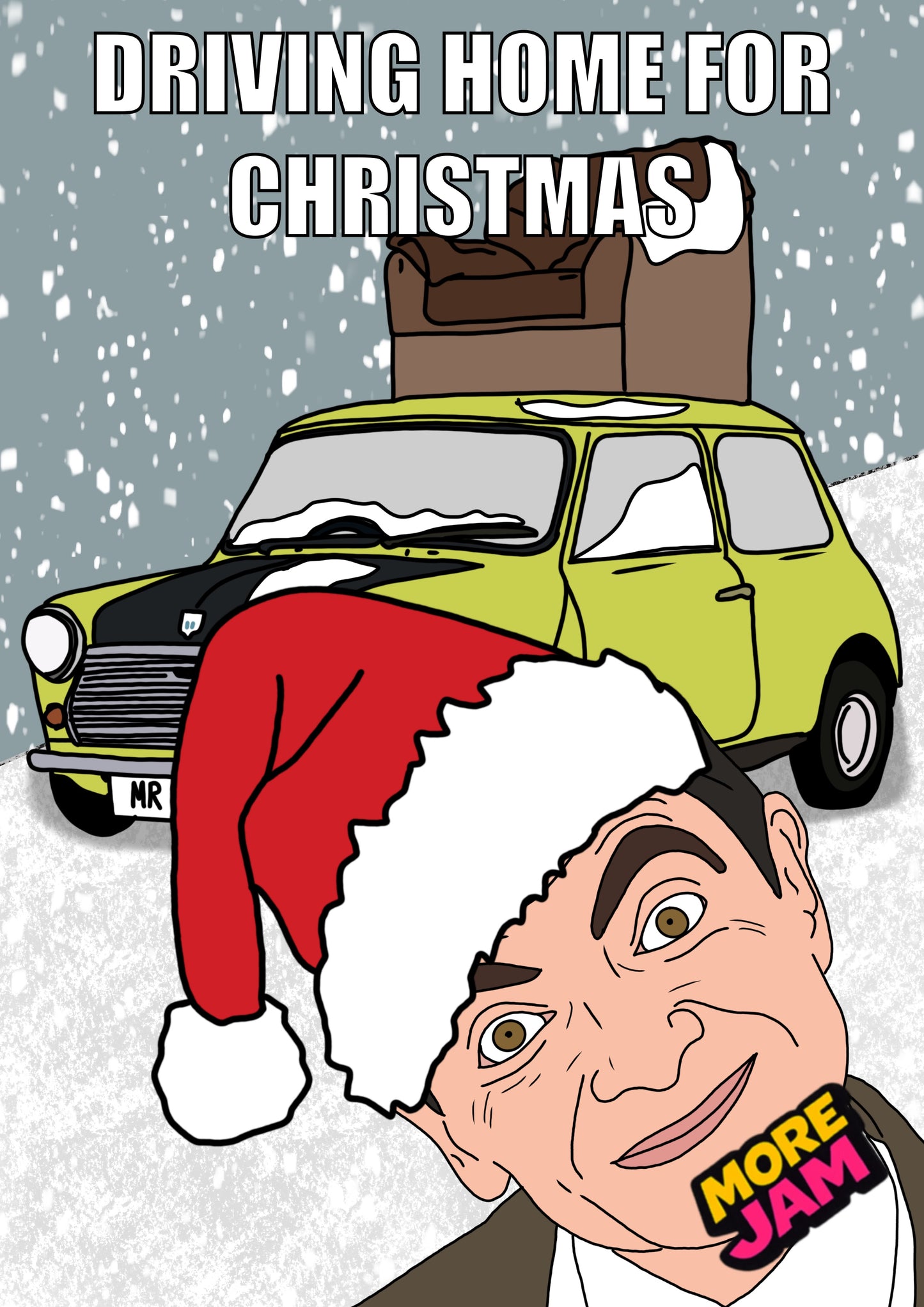 Mr Bean Driving Home For Christmas | Funny Christmas Card | More Jam