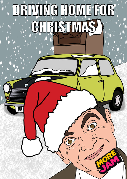 Mr Bean Driving Home For Christmas | Funny Christmas Card | More Jam
