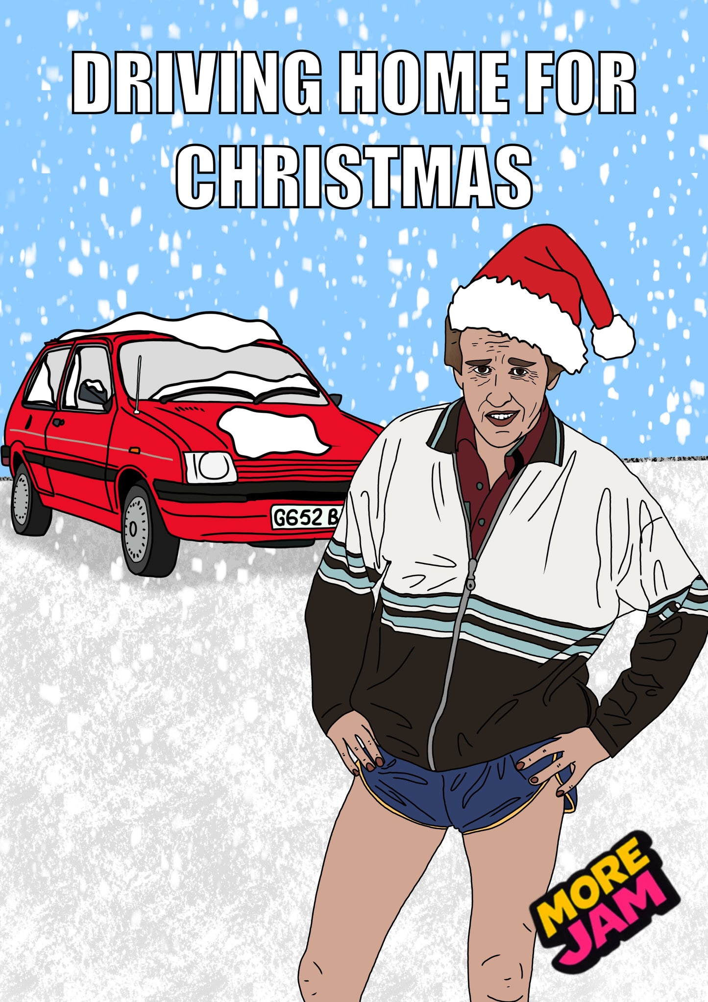 Alan Partridge Mini Metro Driving Home For Christmas | Funny Christmas Card | More Jam