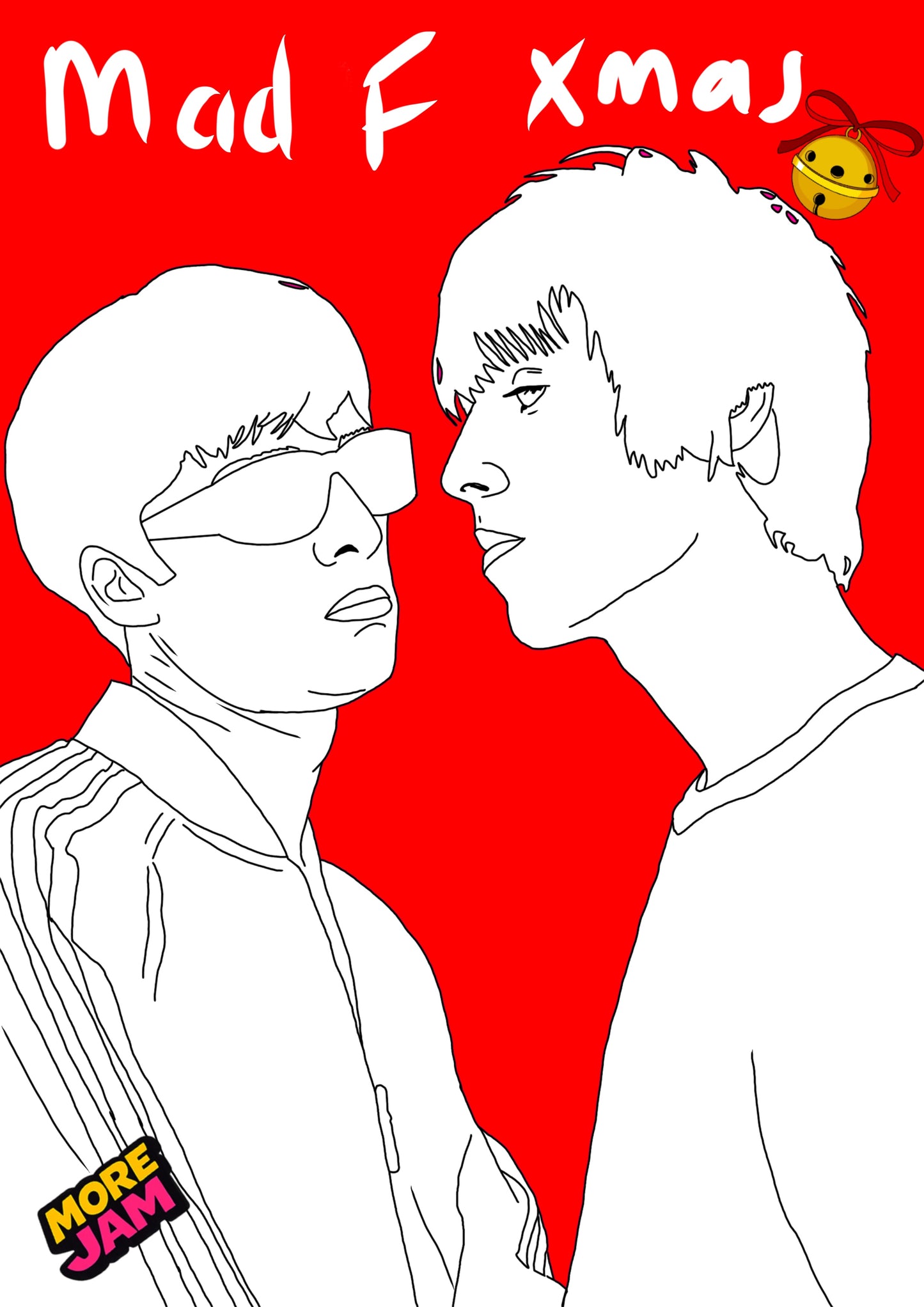 Oasis Liam & Noel | Funny Christmas Card | More Jam