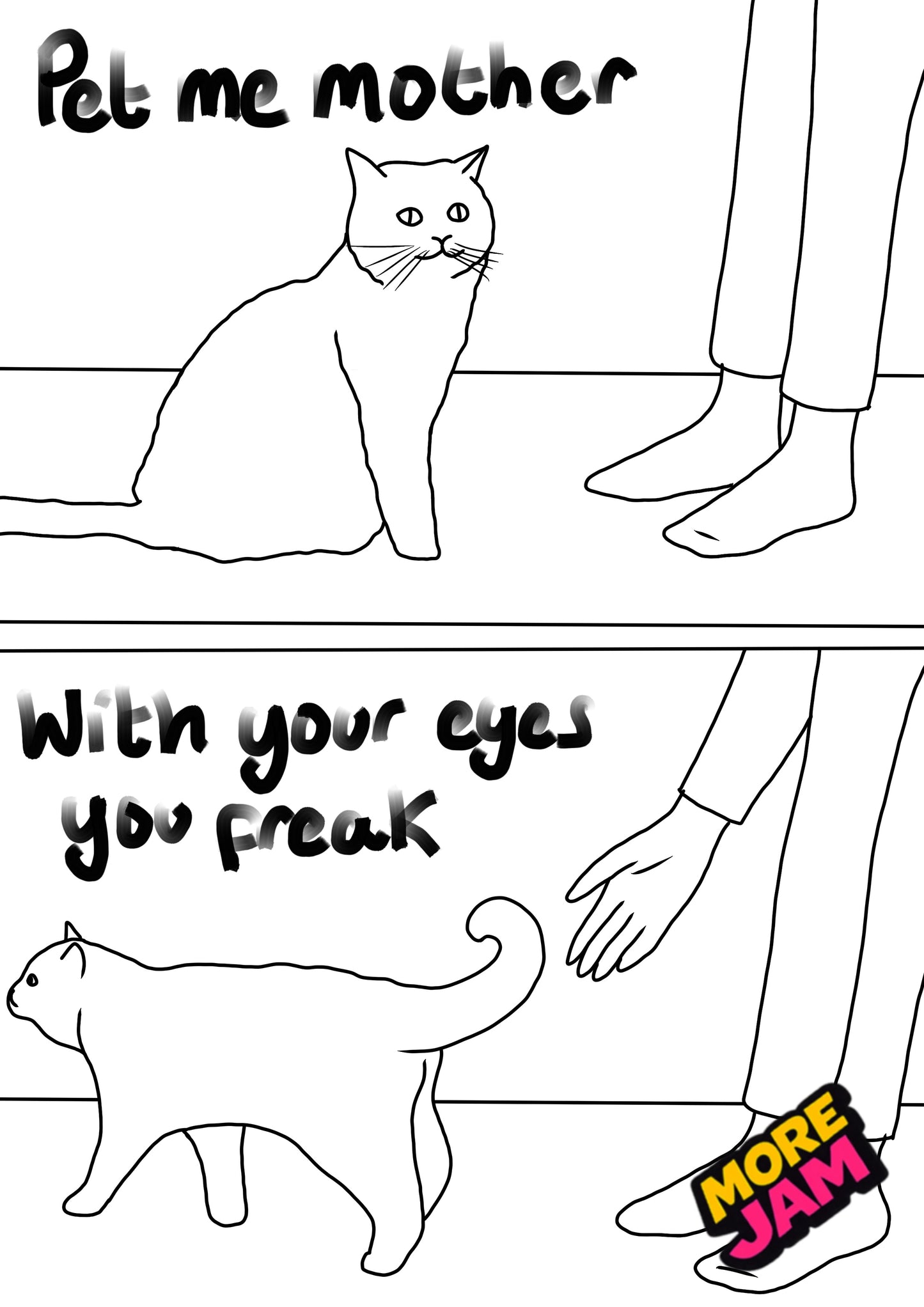 Funny Cat Rude Mother Card | Funny Birthday Card | More Jam