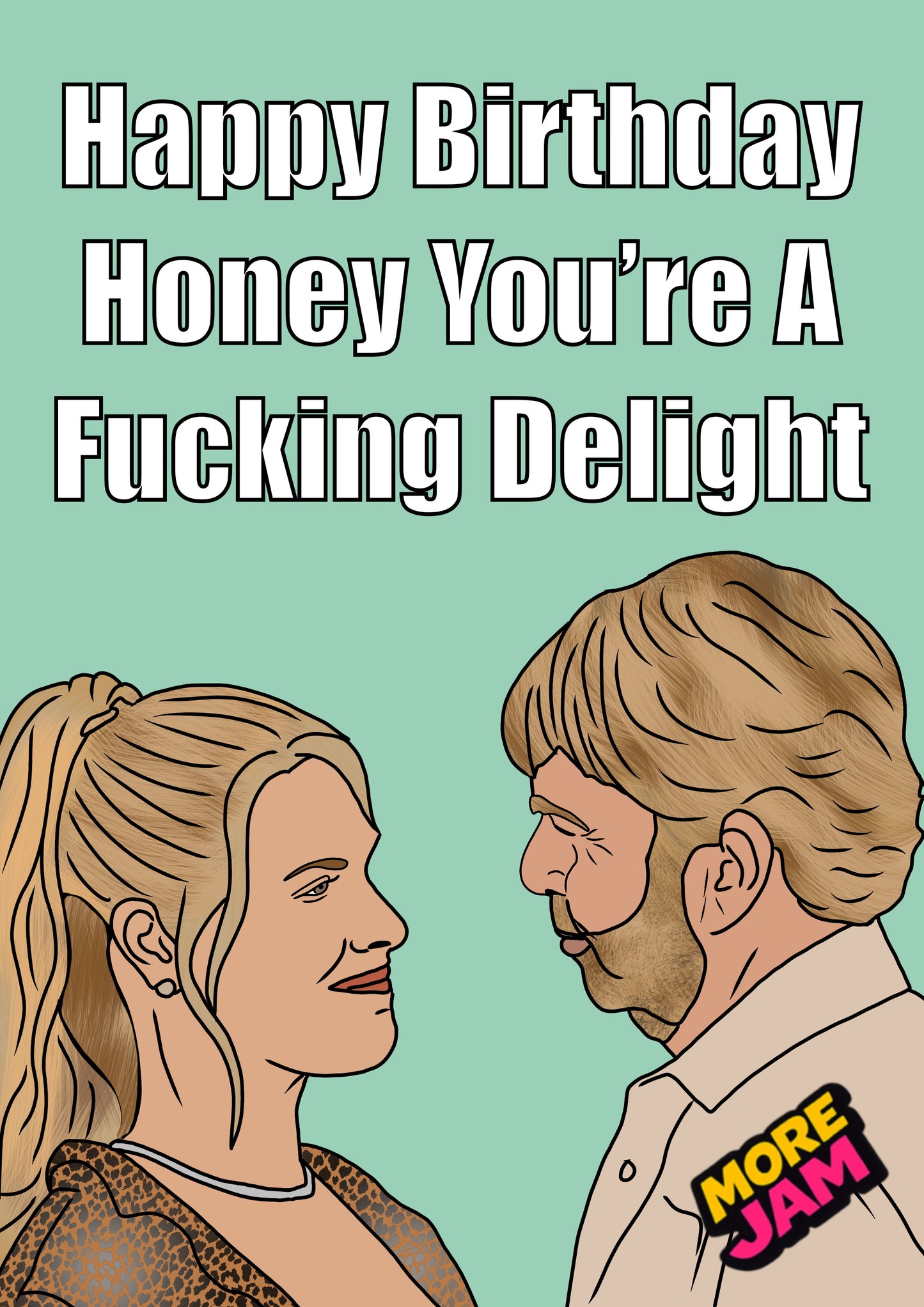 Landman Tommy & Angela You're A F'in Delight | Funny Birthday Card | More Jam