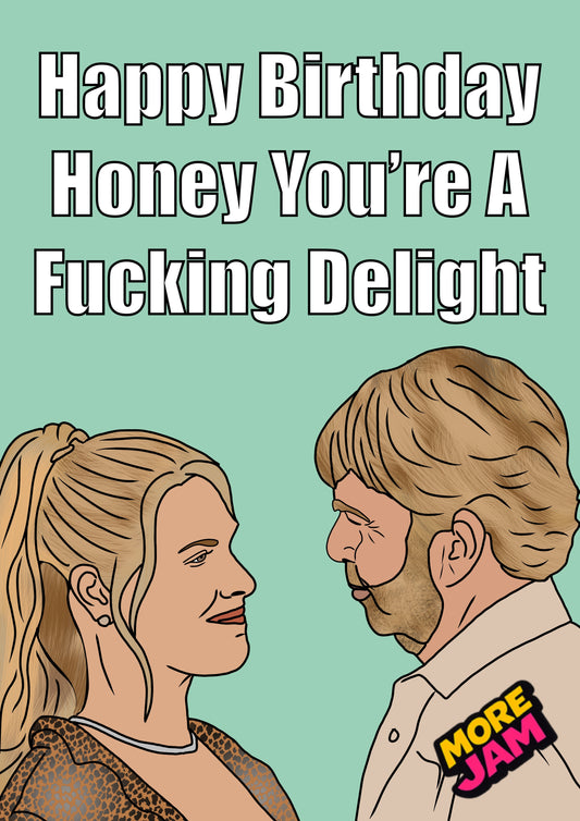 Landman Tommy & Angela You're A F'in Delight | Funny Birthday Card | More Jam