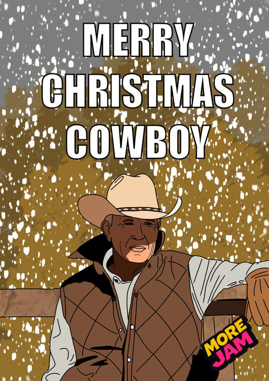 Yellowstone John Dutton Cowboy | Funny Christmas Card | More Jam