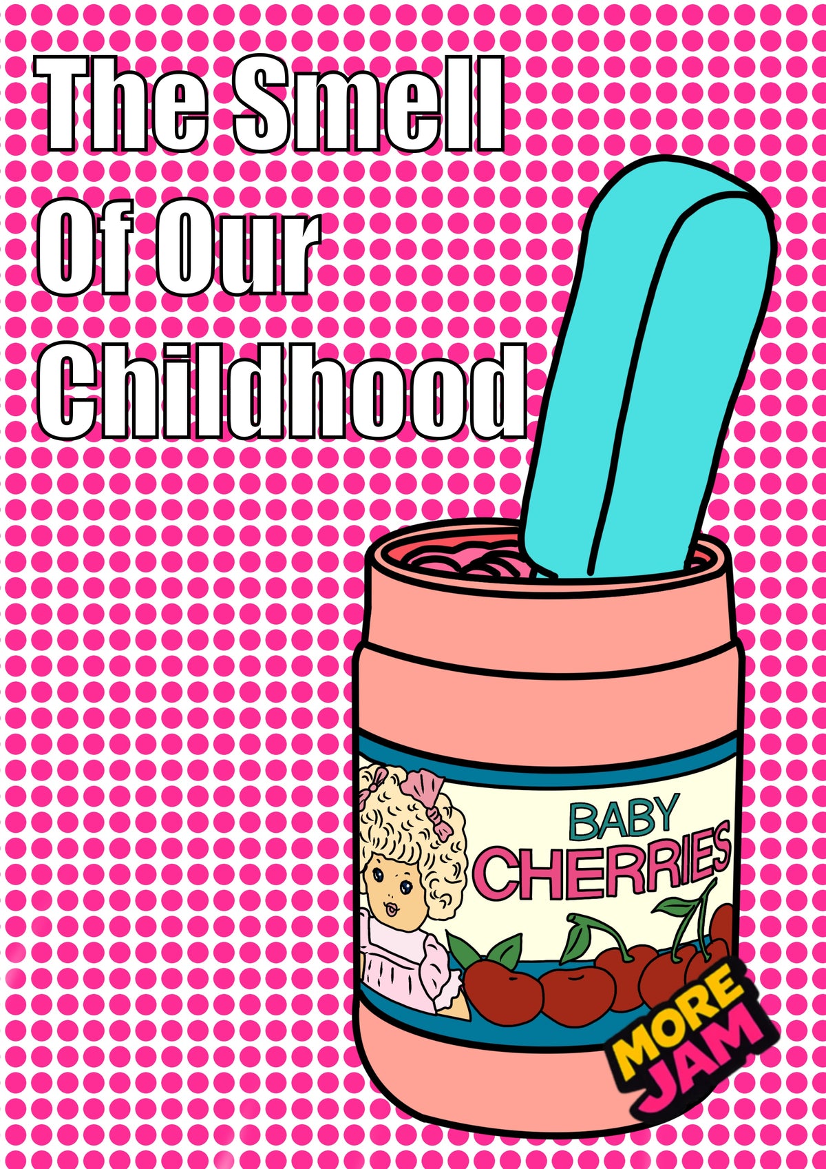 Baby All Gone Cherries Card | Funny 90s Birthday Card | More Jam