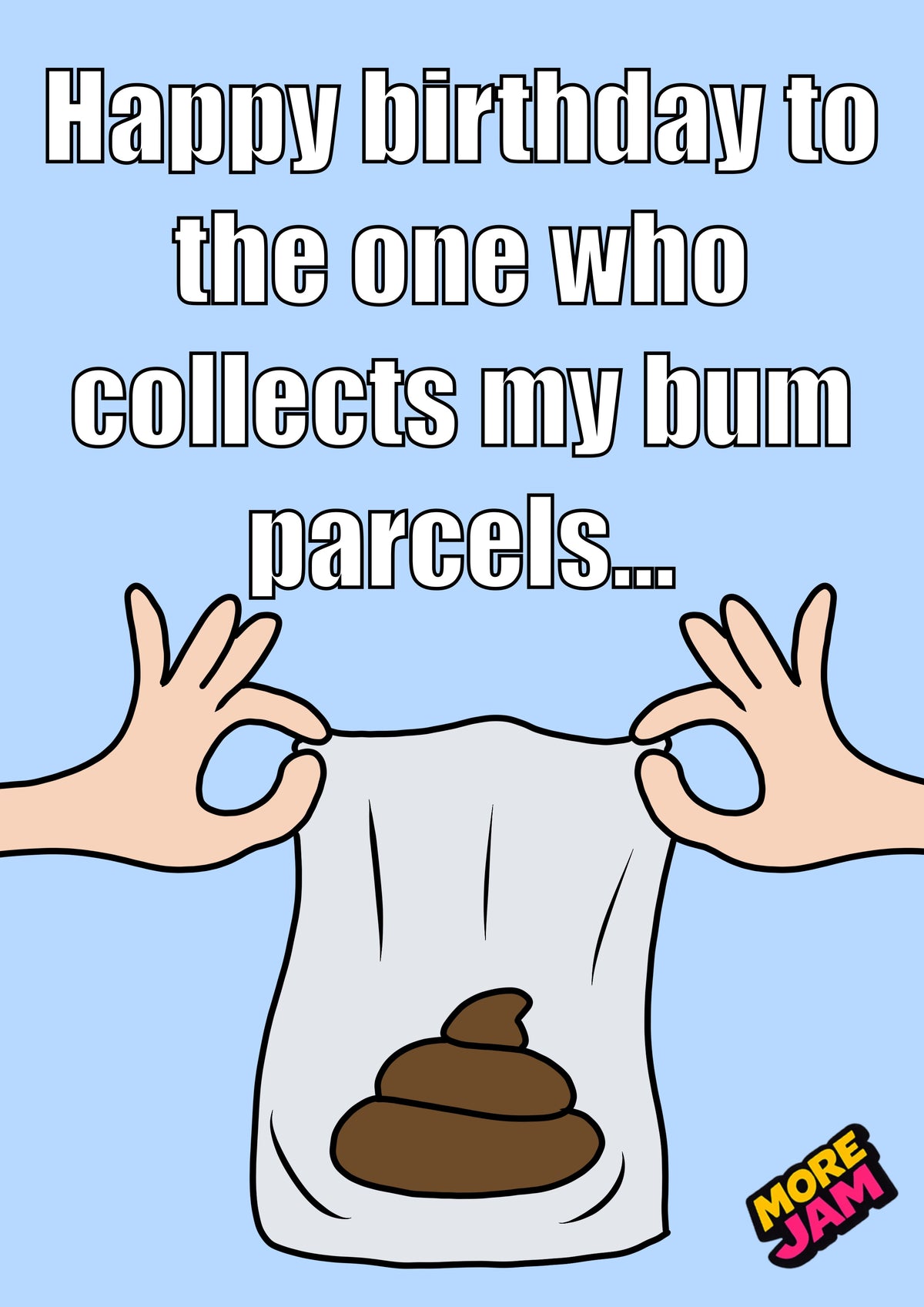 Funny Dog Bum Parcels | Funny Birthday Card | More Jam