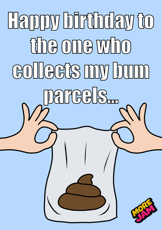 Funny Dog Bum Parcels | Funny Birthday Card | More Jam