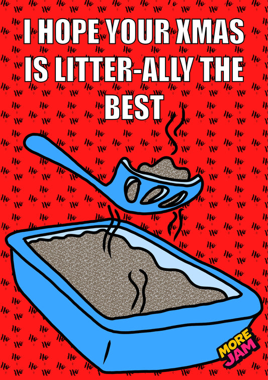 Funny Cat Litter-rally | Funny Christmas Card | More Jam